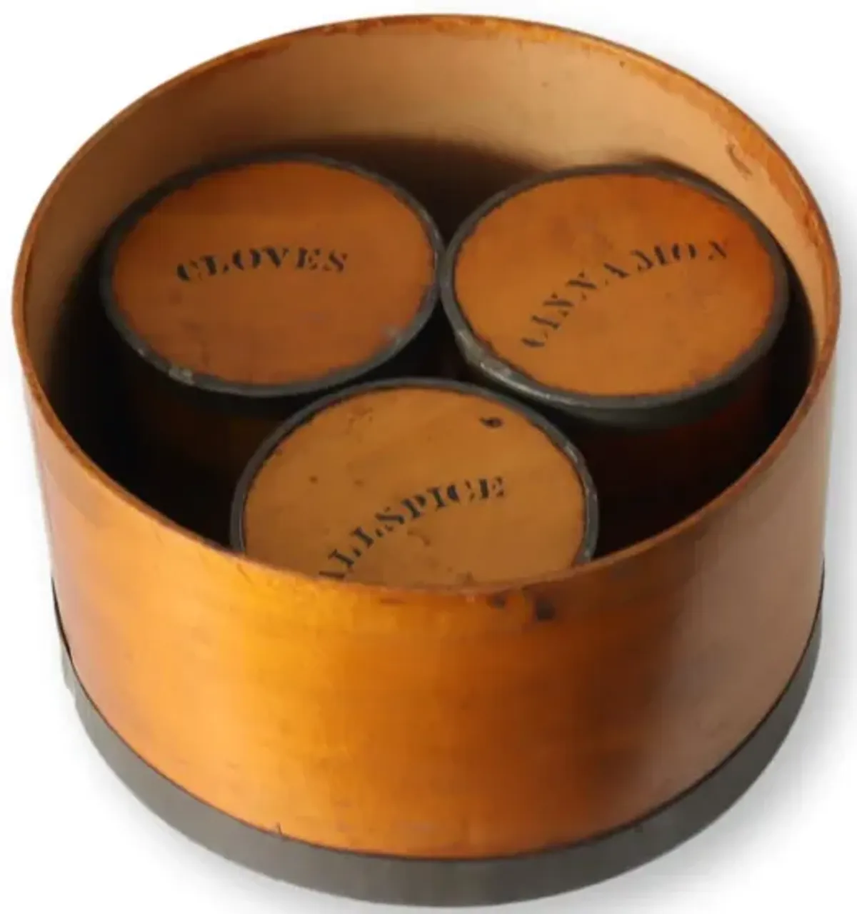 Antique American Spice Pantry Set w/Box - New England Mercantile - Handcrafted - Brown