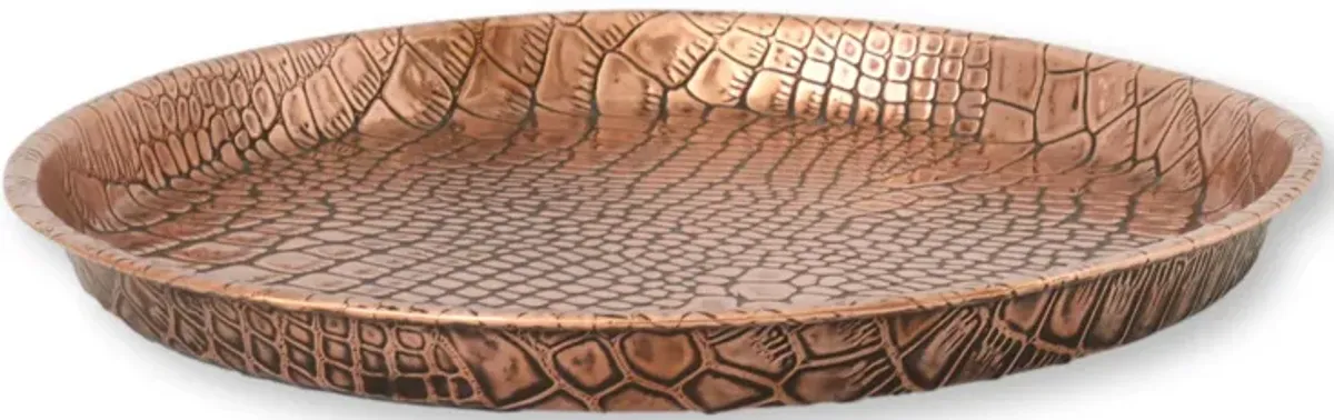 Midcentury Copper Alligator Serving Tray