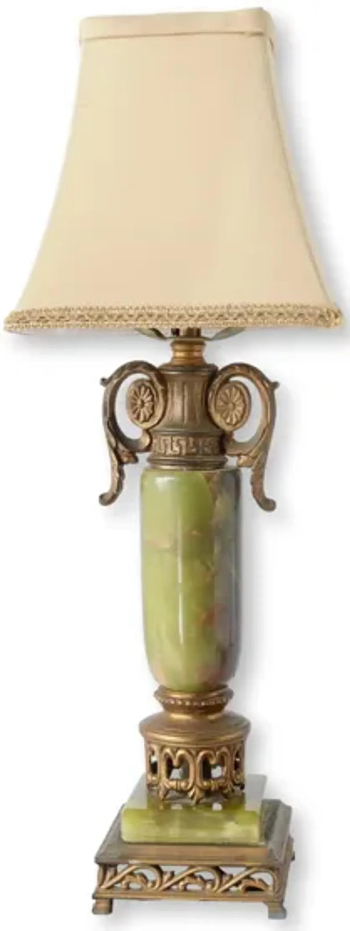 Vintage Marble Base Lamp - Green