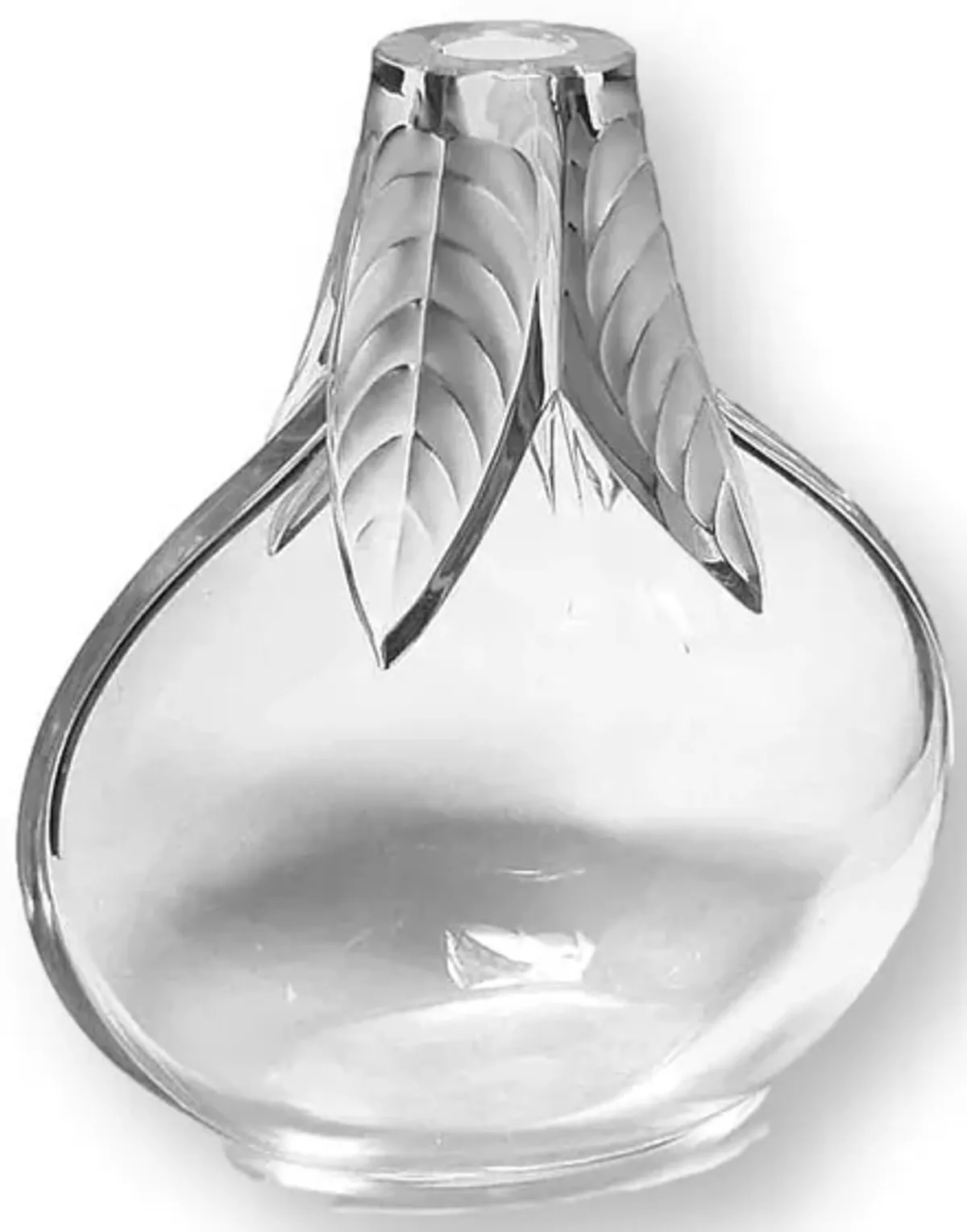 French Signed Lalique Crystal Osumi Vase