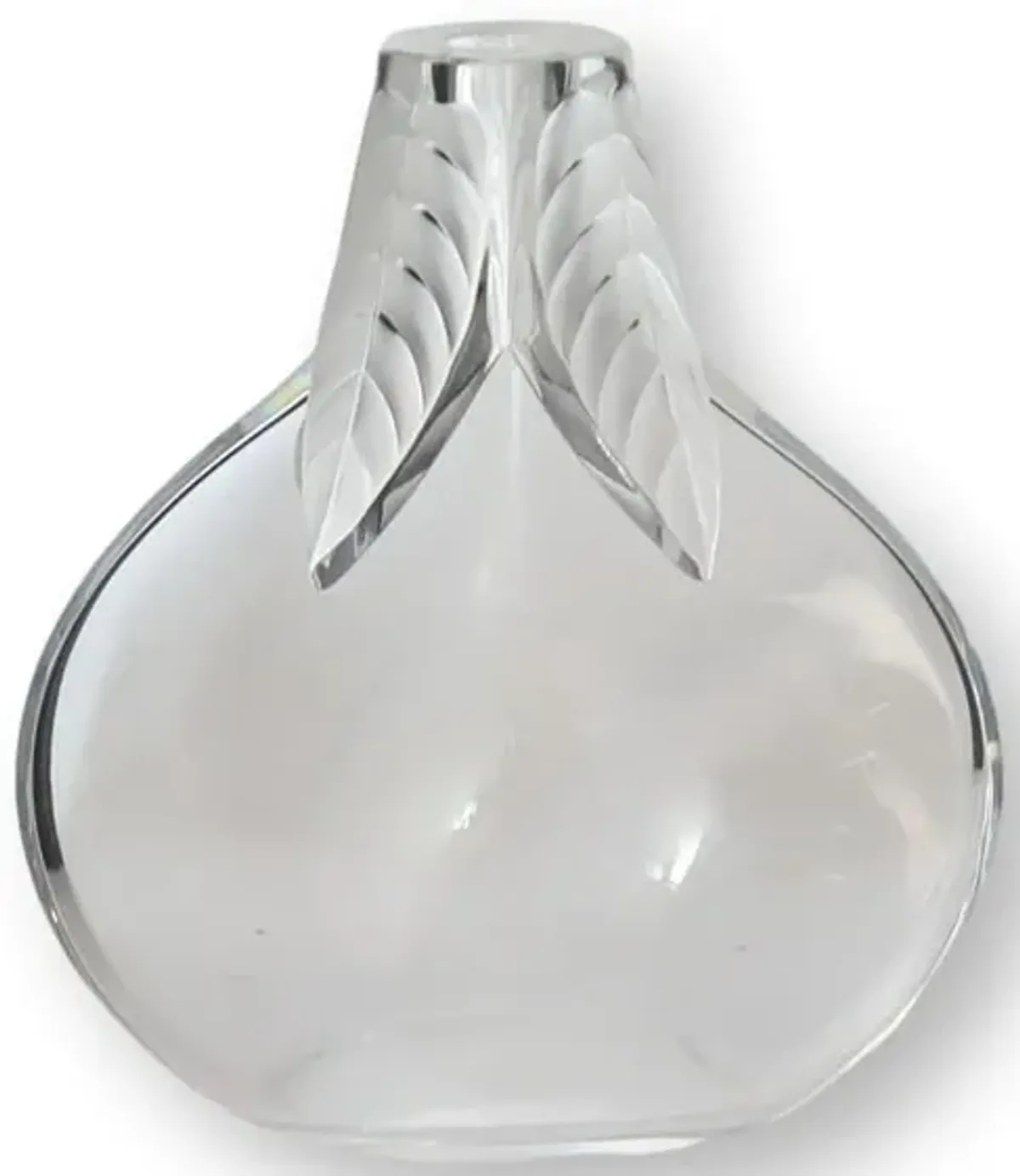 French Signed Lalique Crystal Osumi Vase