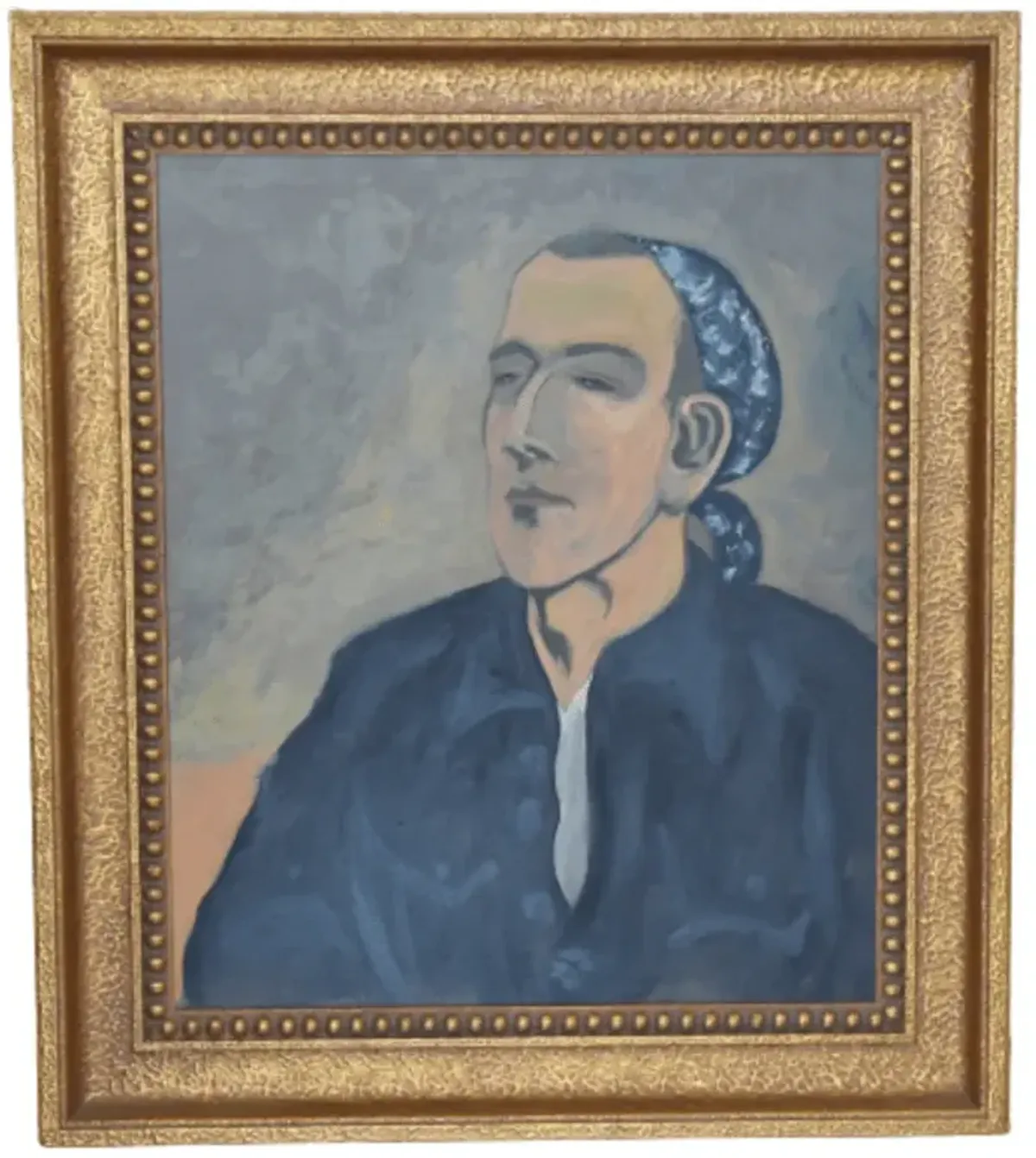 Limited Edition - Portrait Painting in Ornate Gold Frame - Blue