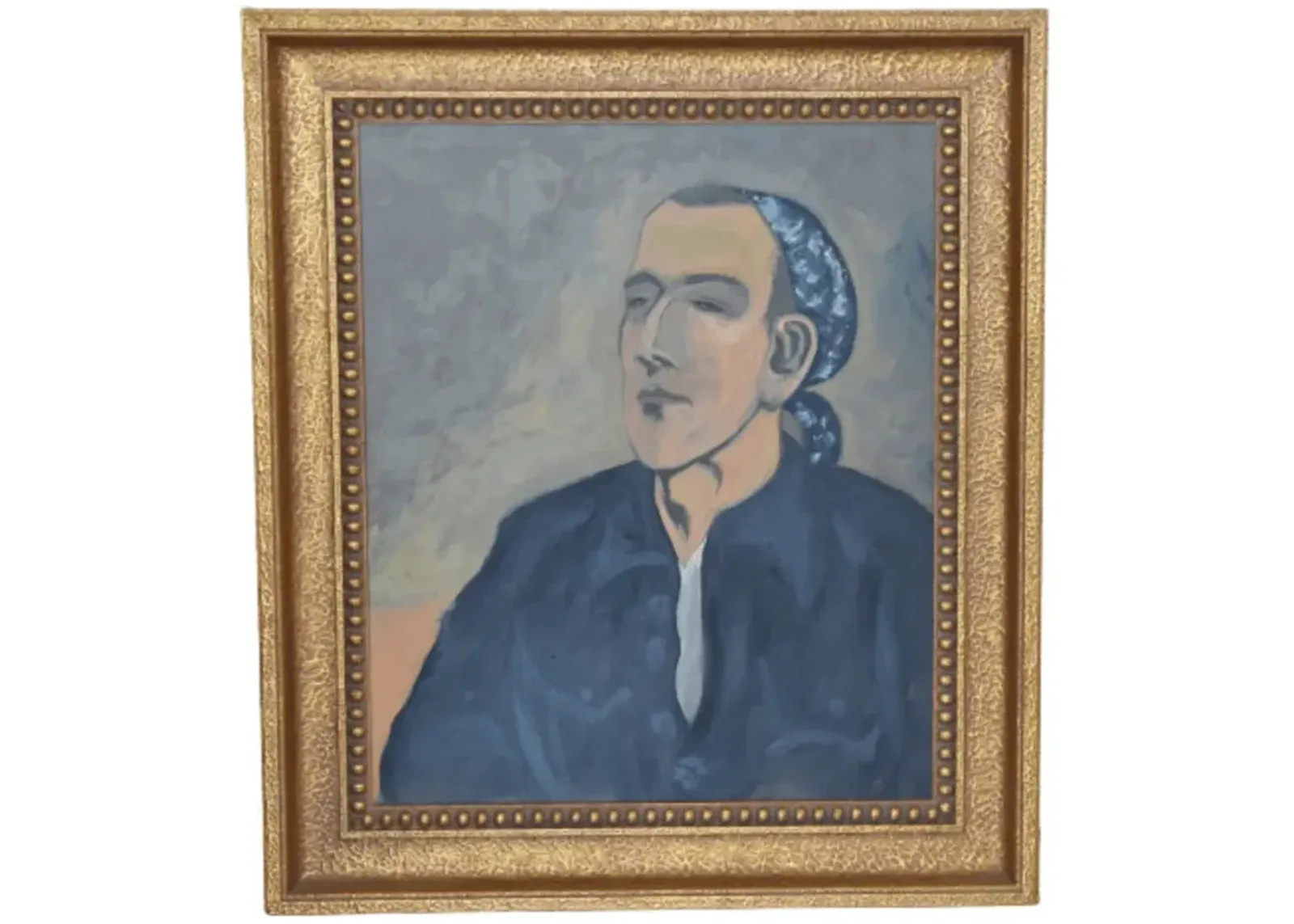 Limited Edition - Portrait Painting in Ornate Gold Frame - Blue