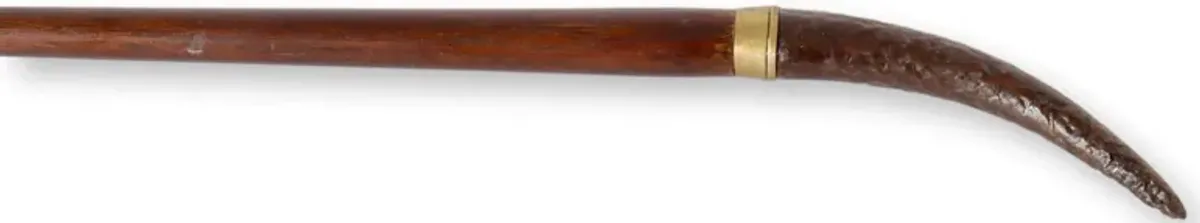 Antique English Horn Handled Riding Crop - Brown