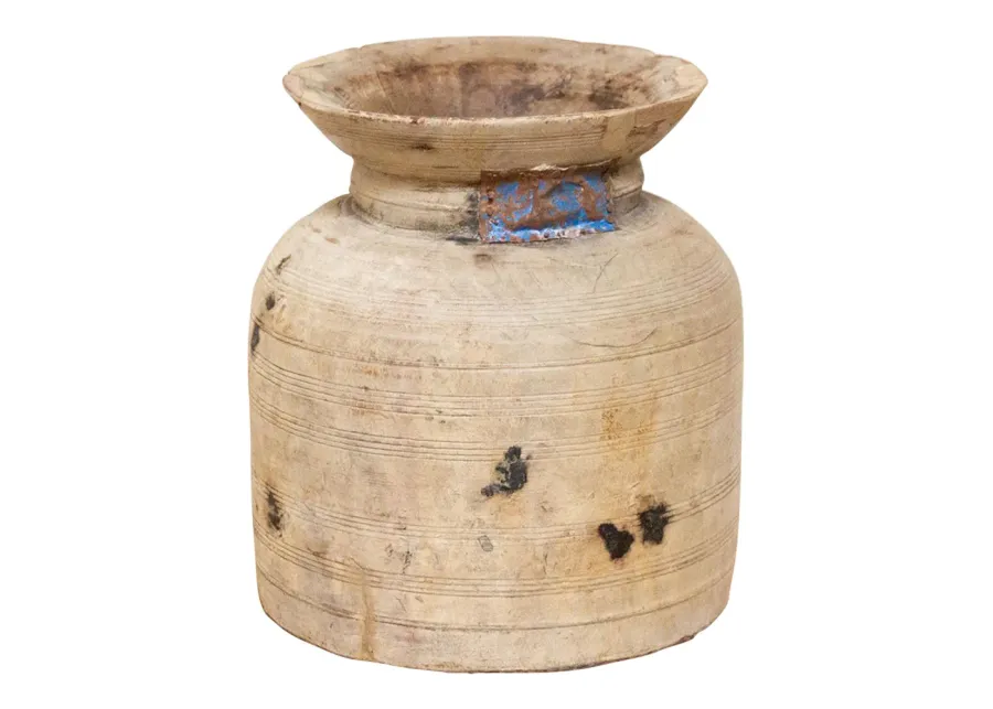 Rustic Colonial Wooden Water Pot-Rani