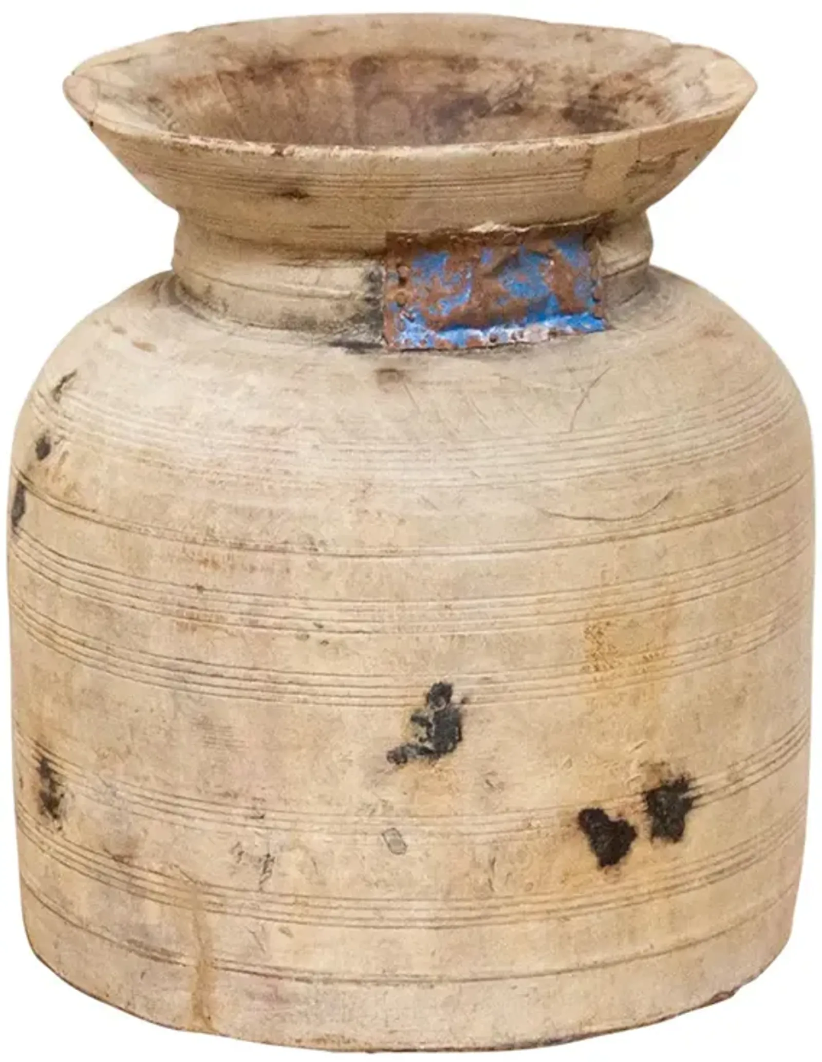 Rustic Colonial Wooden Water Pot-Rani