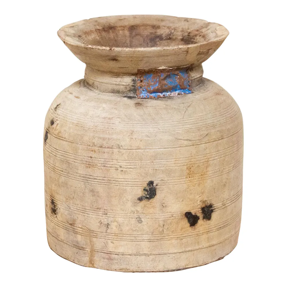 Rustic Colonial Wooden Water Pot-Rani