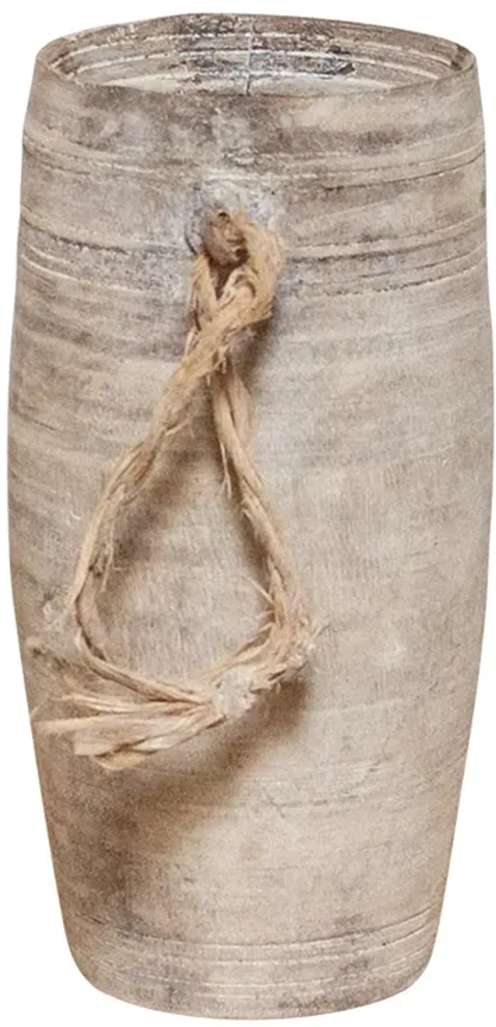 Aged Bleached Wooden Pot-Ita