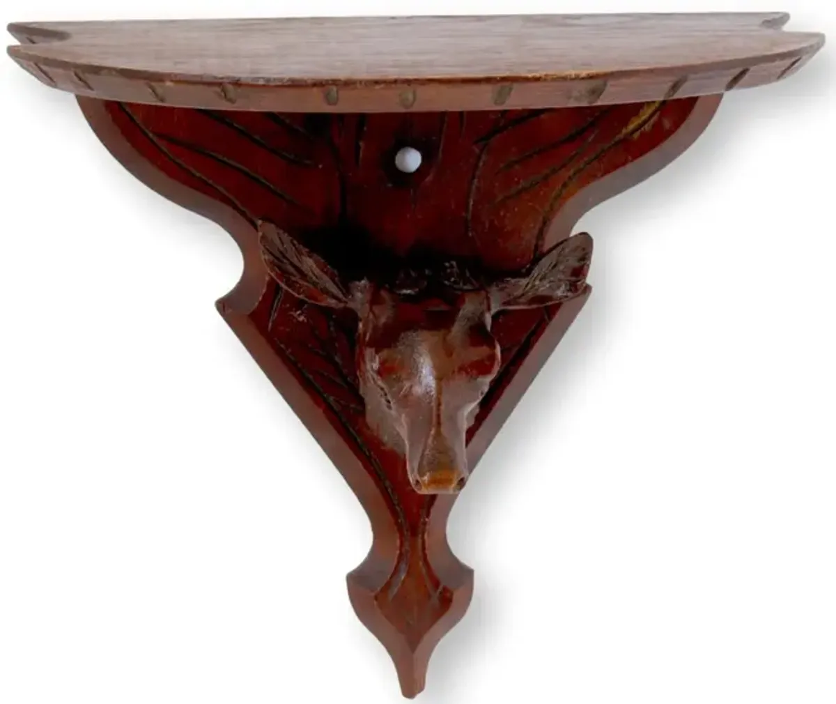 Antique Hunting Lodge Wall Brackets - Pr - New England Mercantile - Brown