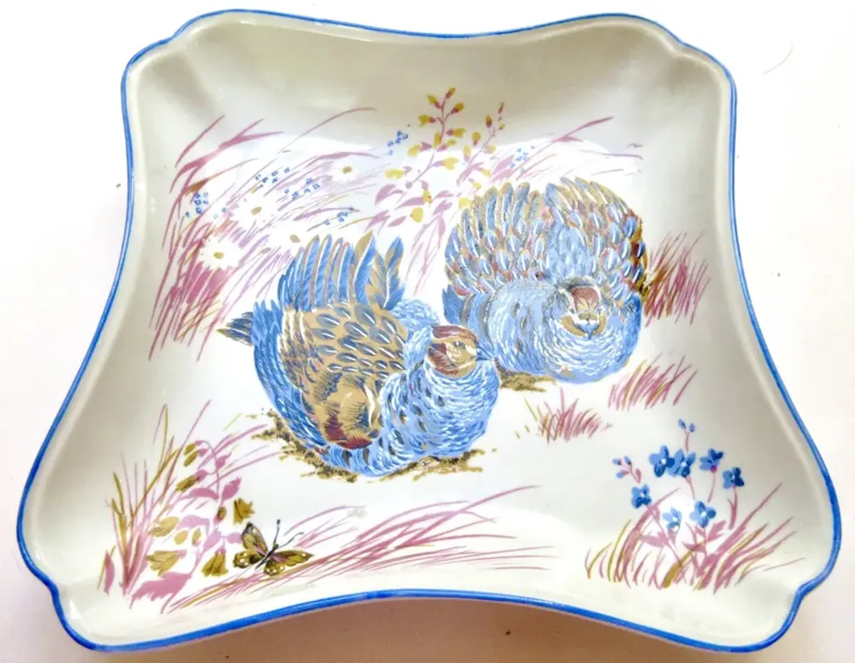 Ferragamo Italian Quails Tray - Blue