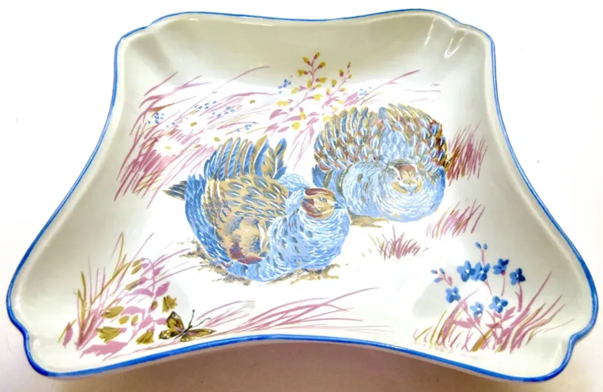 Ferragamo Italian Quails Tray - Blue