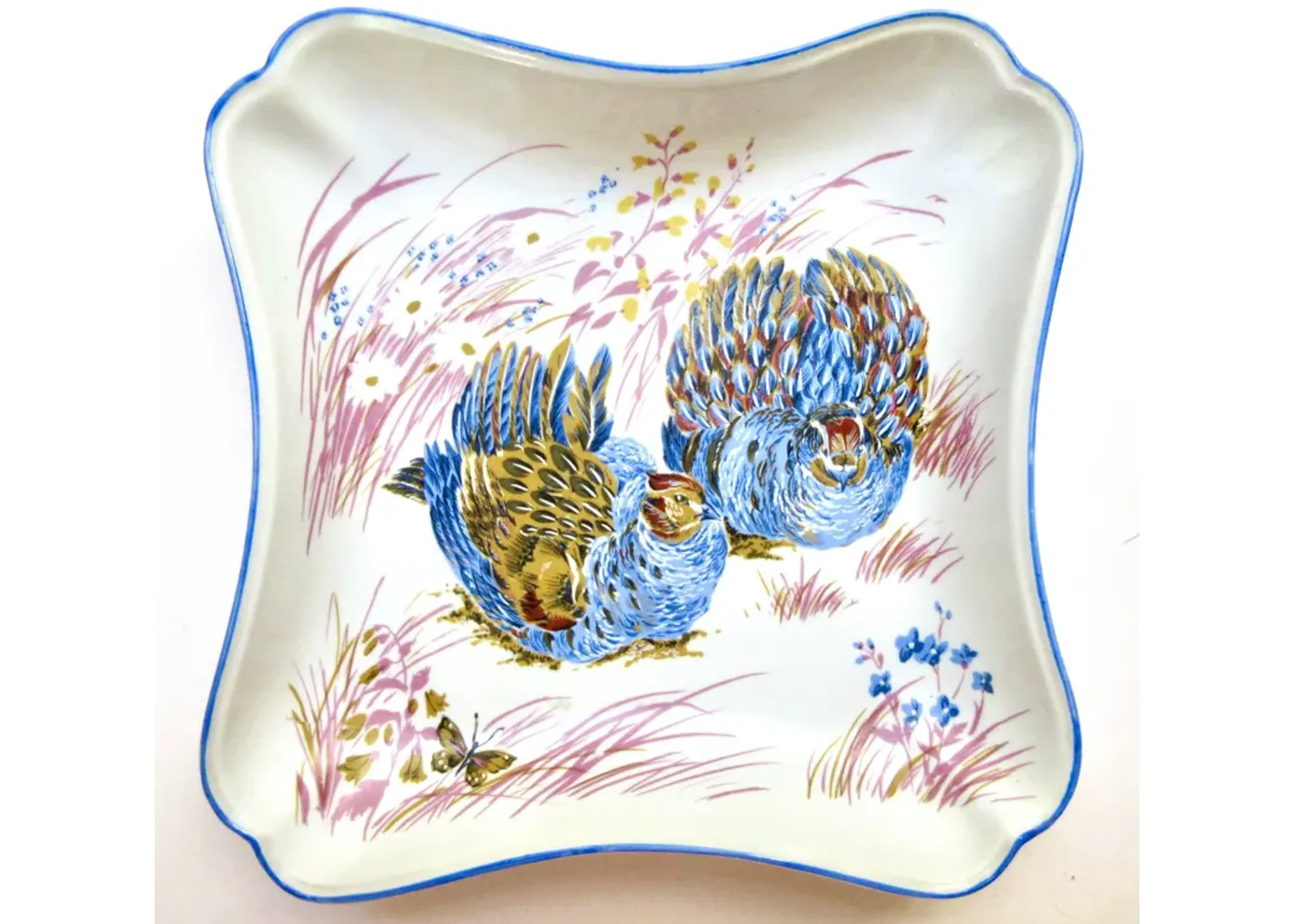 Ferragamo Italian Quails Tray - Blue