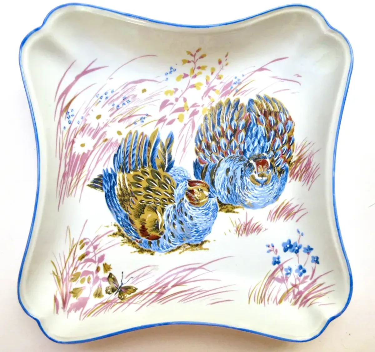 Ferragamo Italian Quails Tray - Blue