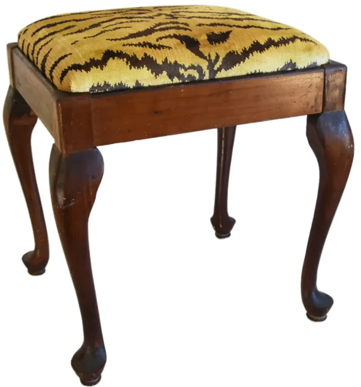 Vintage Italian Scalamandré Le Tigre Tiger Bench - Brown