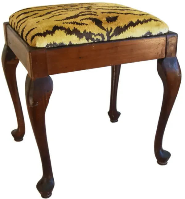 Vintage Italian Scalamandr Le Tigre Tiger Bench - Brown