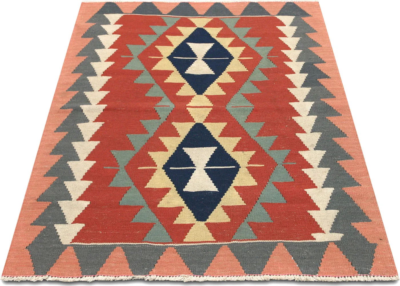 1960sTurkish Kilim-3' x 3'10" - Handcrafted - Pink