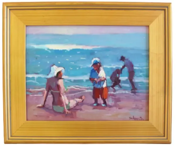 Silvio Silvestri - Coastal Beach Seascape - Blue