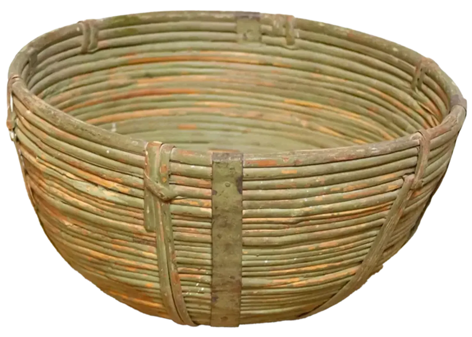 Vintage Farmhouse Basket-Darjeeling - Green