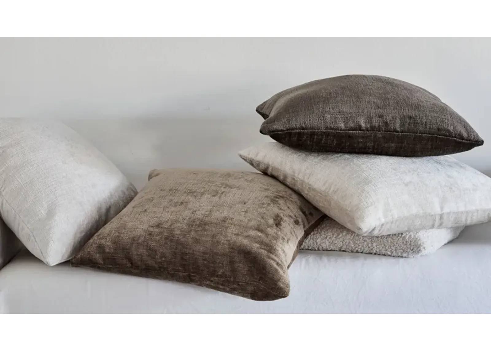 Luxe Tobacco Chenille & Linen Pillow