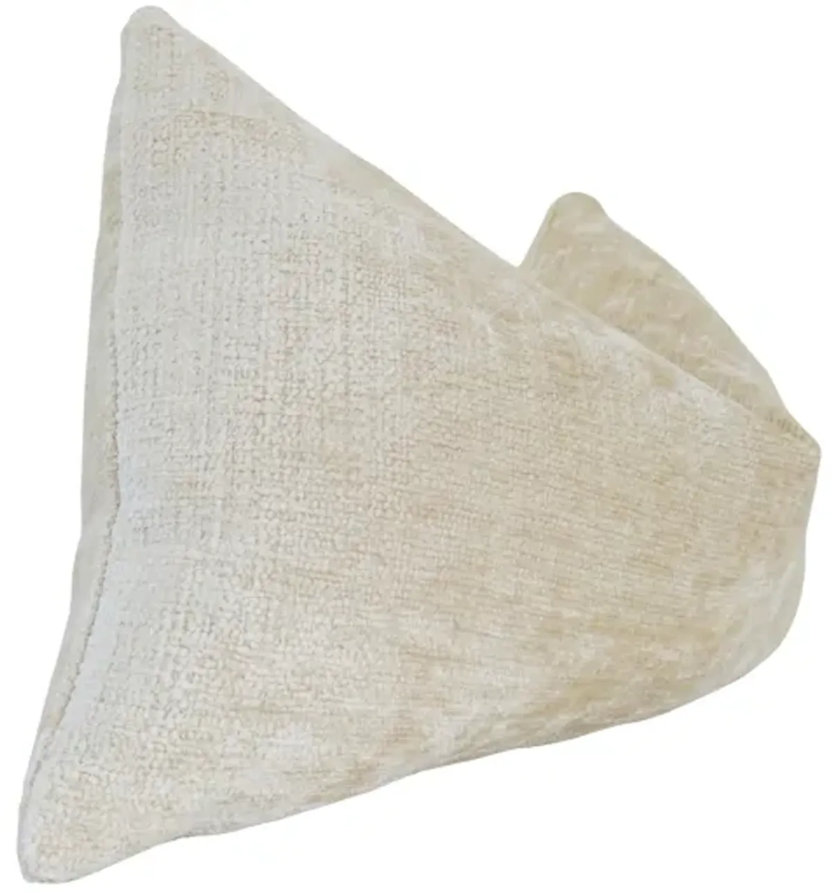 Luxe Oyster Chenille & Linen Pillow