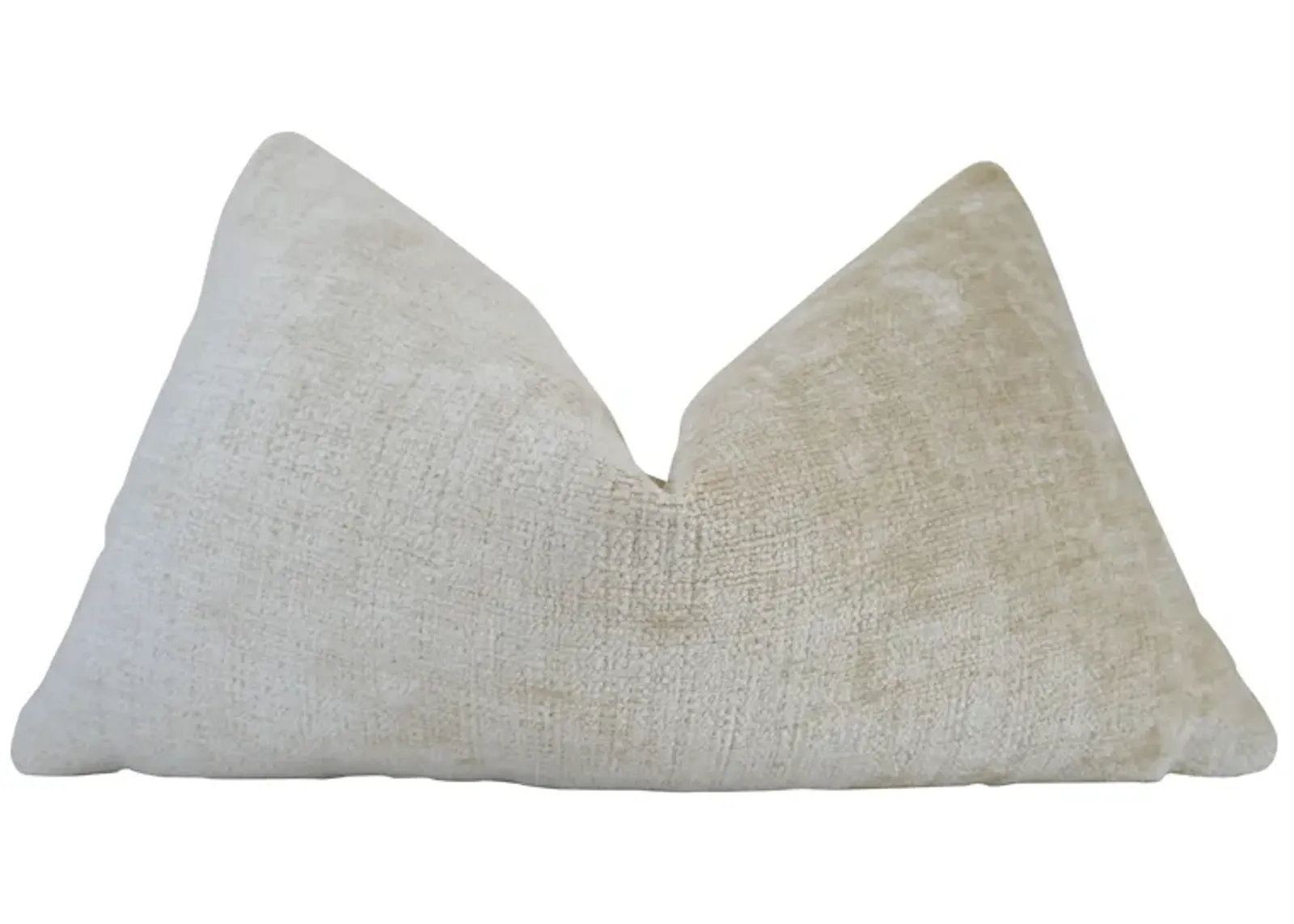 Luxe Oyster Chenille & Linen Pillow