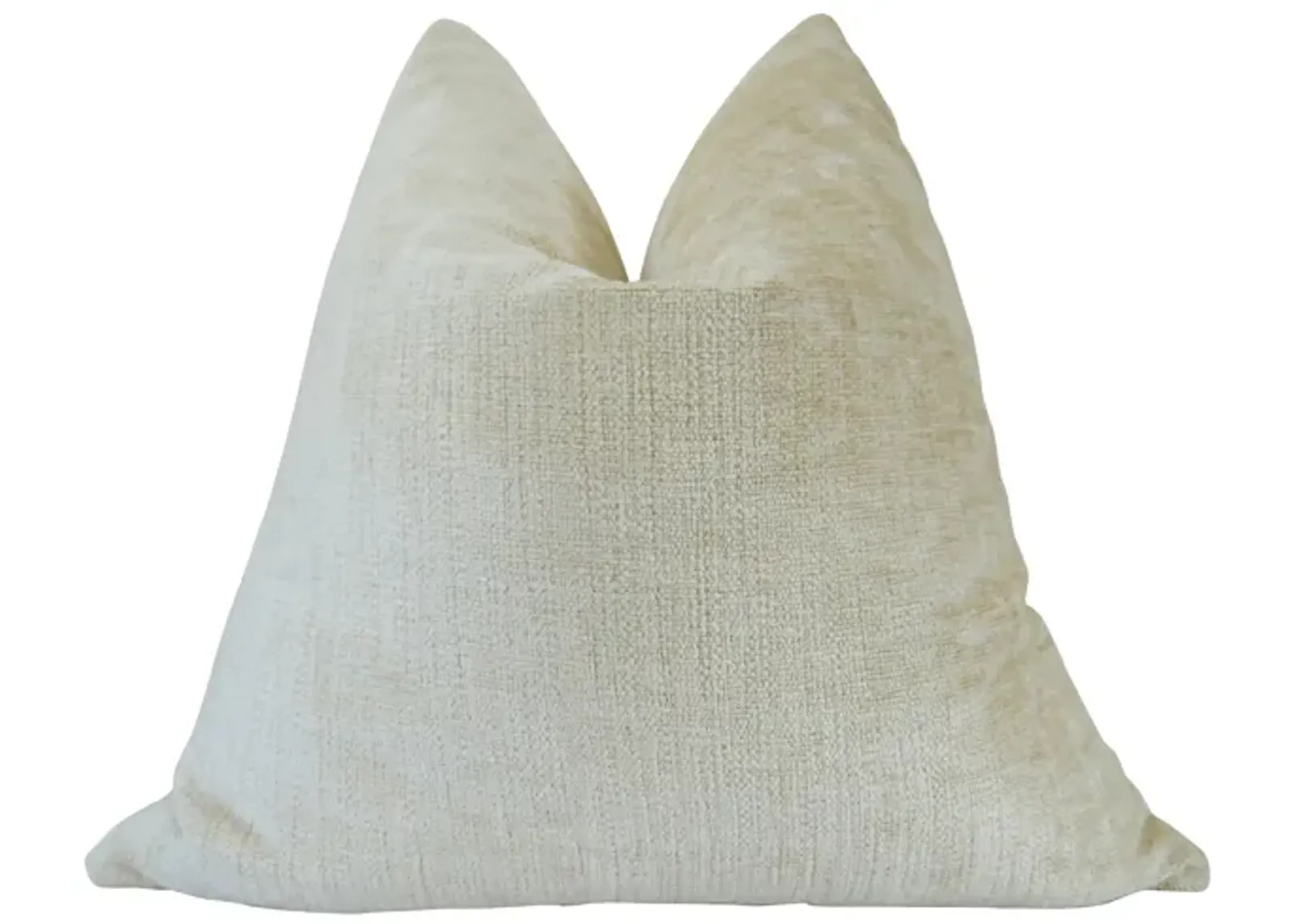 Luxe Oyster Chenille & Linen Pillow