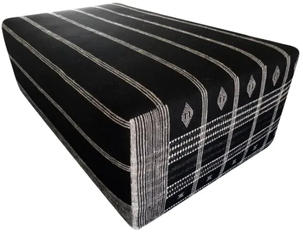 FI Hand-Woven Wool Cocktail Ottoman