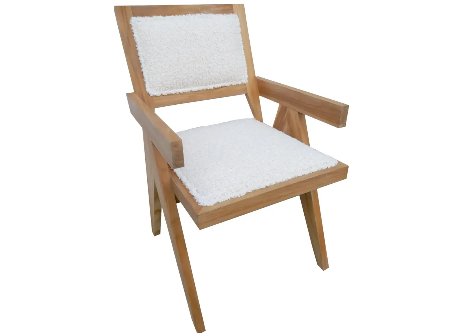 Oak & Shearling Natural Armchair - Brown