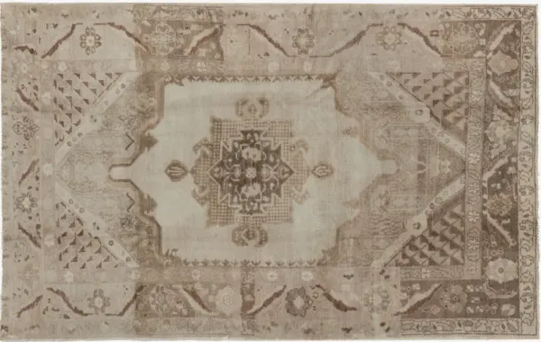 Turkish Oushak Area Rug 4'6 X 6'11