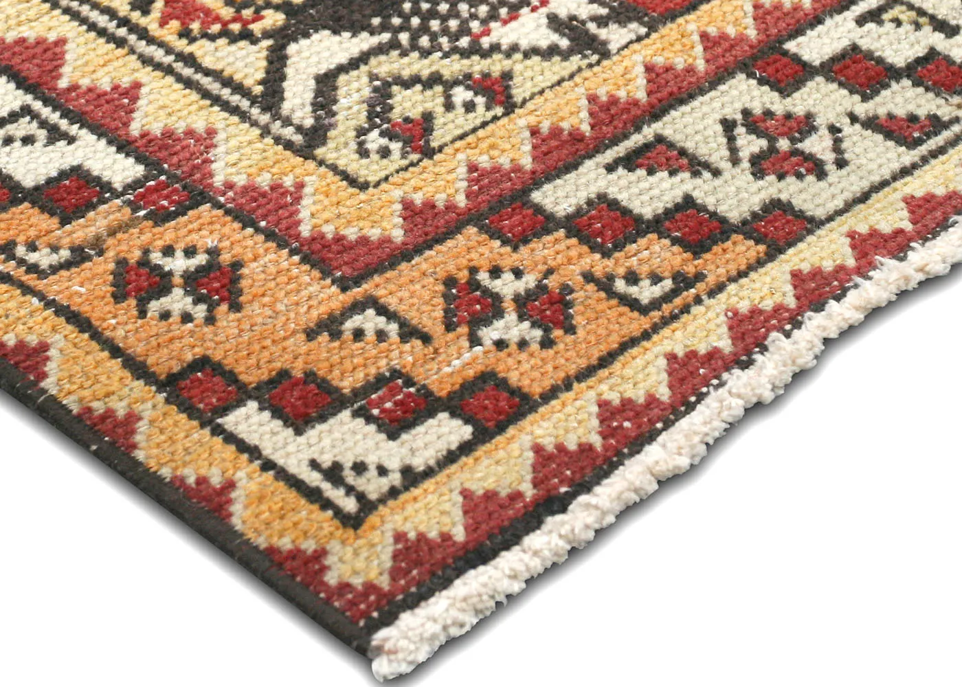 1960s Turkish Oushak Runner-3'2" x9'4" - Red