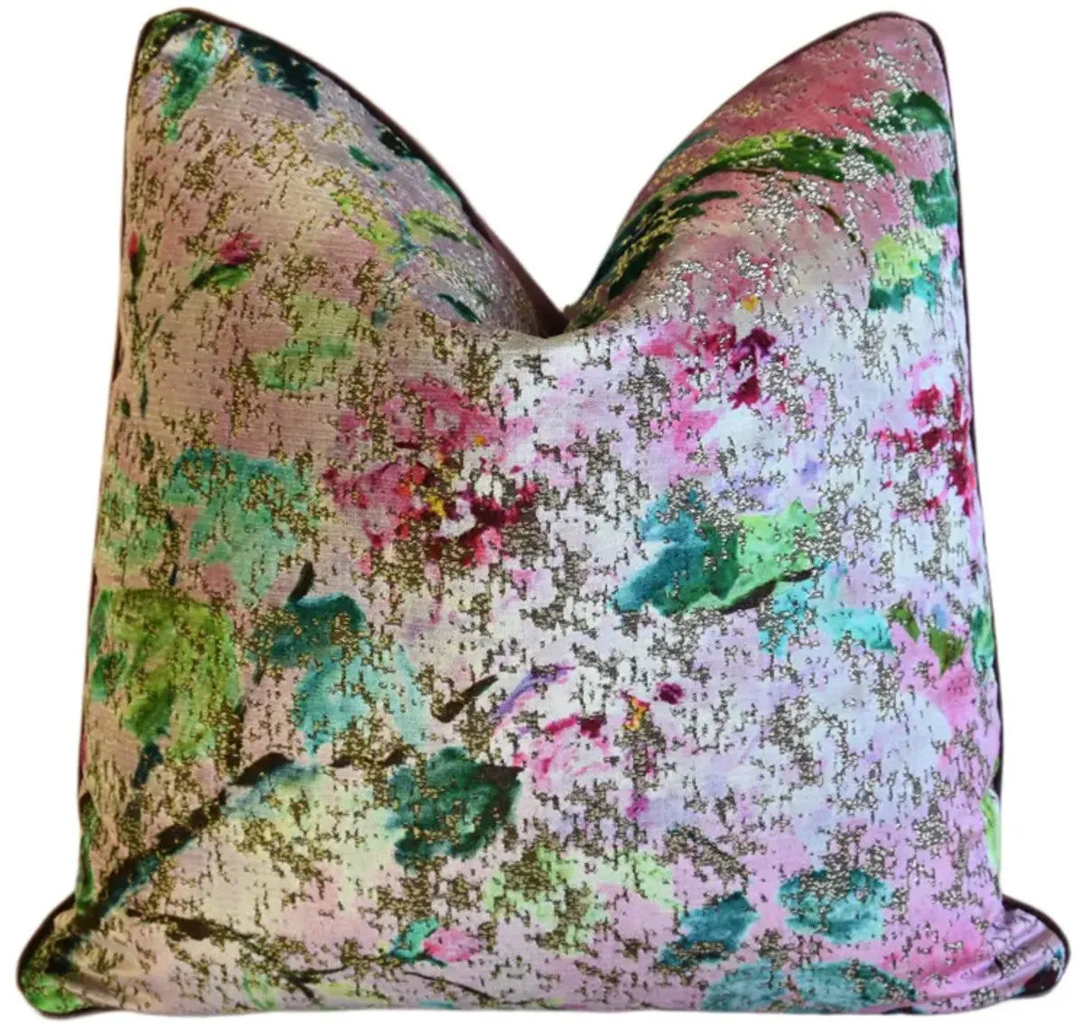 Designer Guild Floral Rose Velvet Pillow