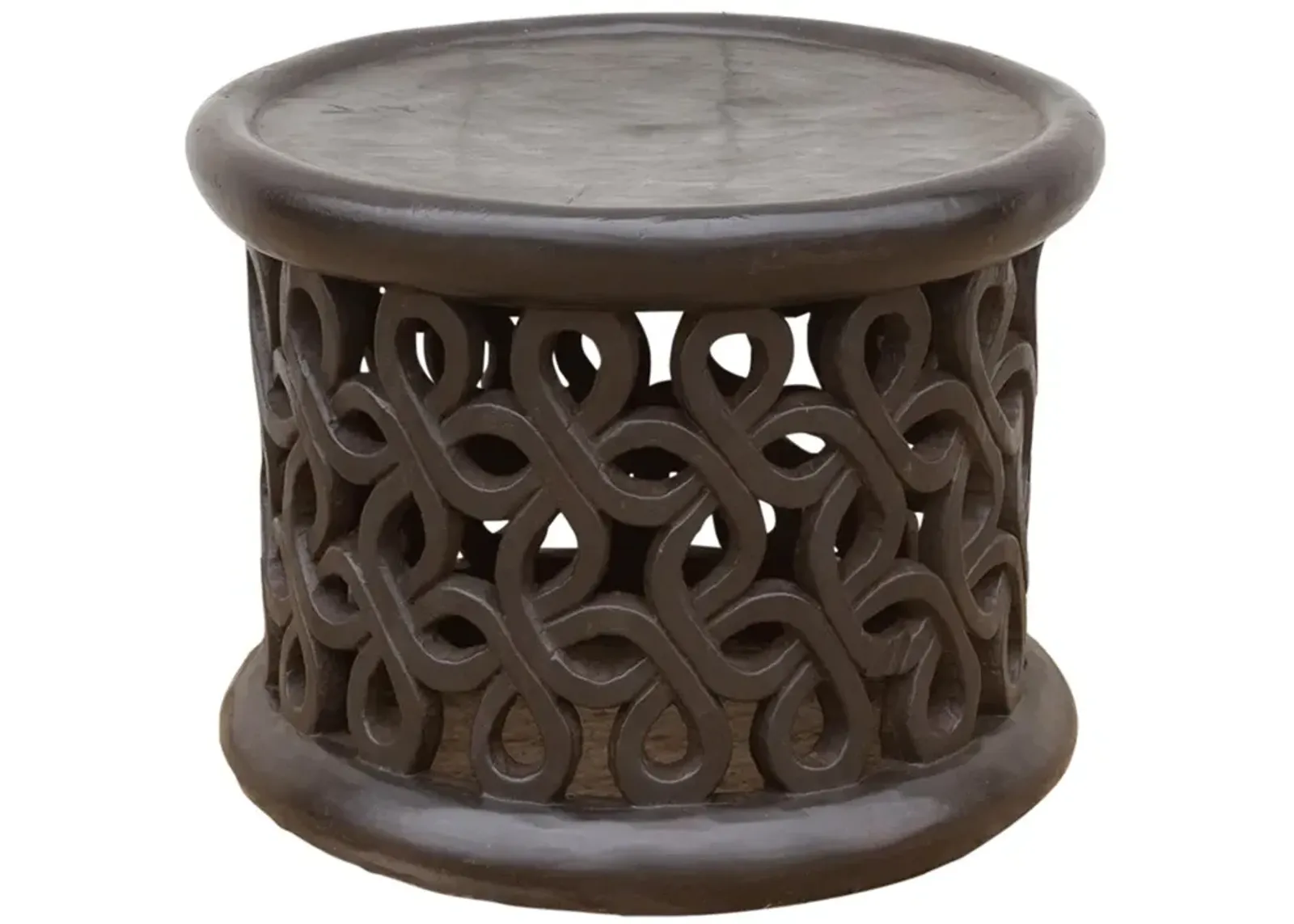 African Floral Bamileke Stool