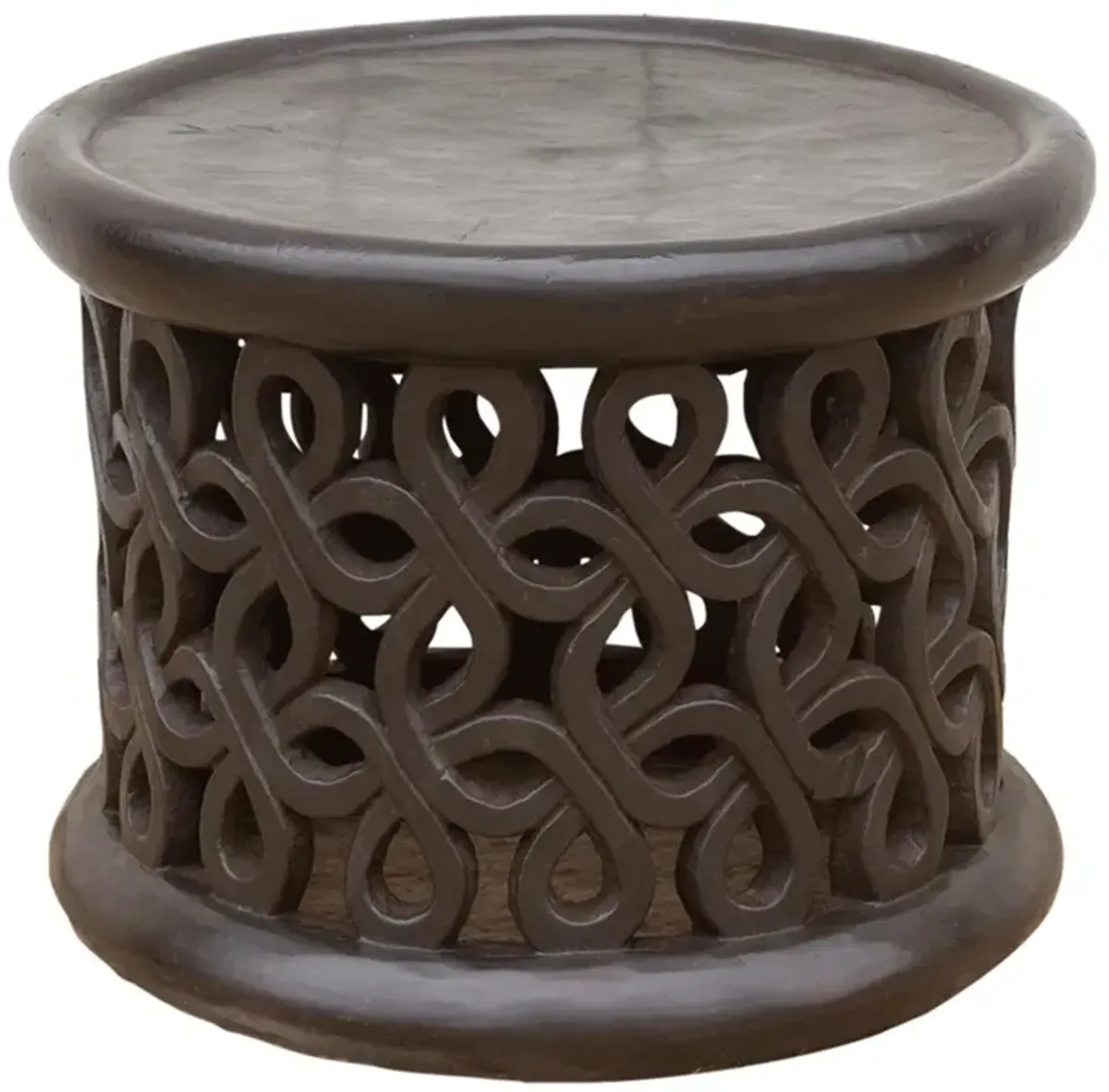 African Floral Bamileke Stool - de-cor