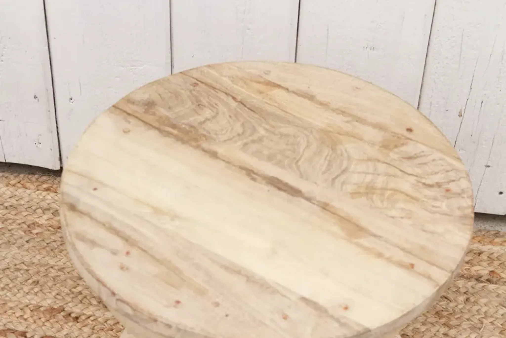 Antique Rustic Bleached Teak Stool One Kings Lane | Furniture.com