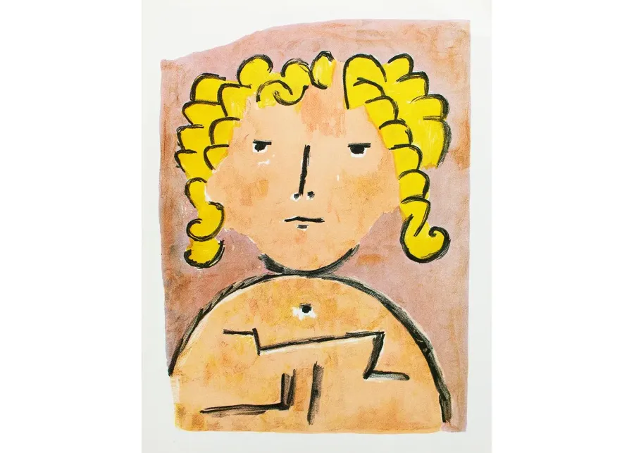 Paul Klee for Verve - Head of a Child - Yellow