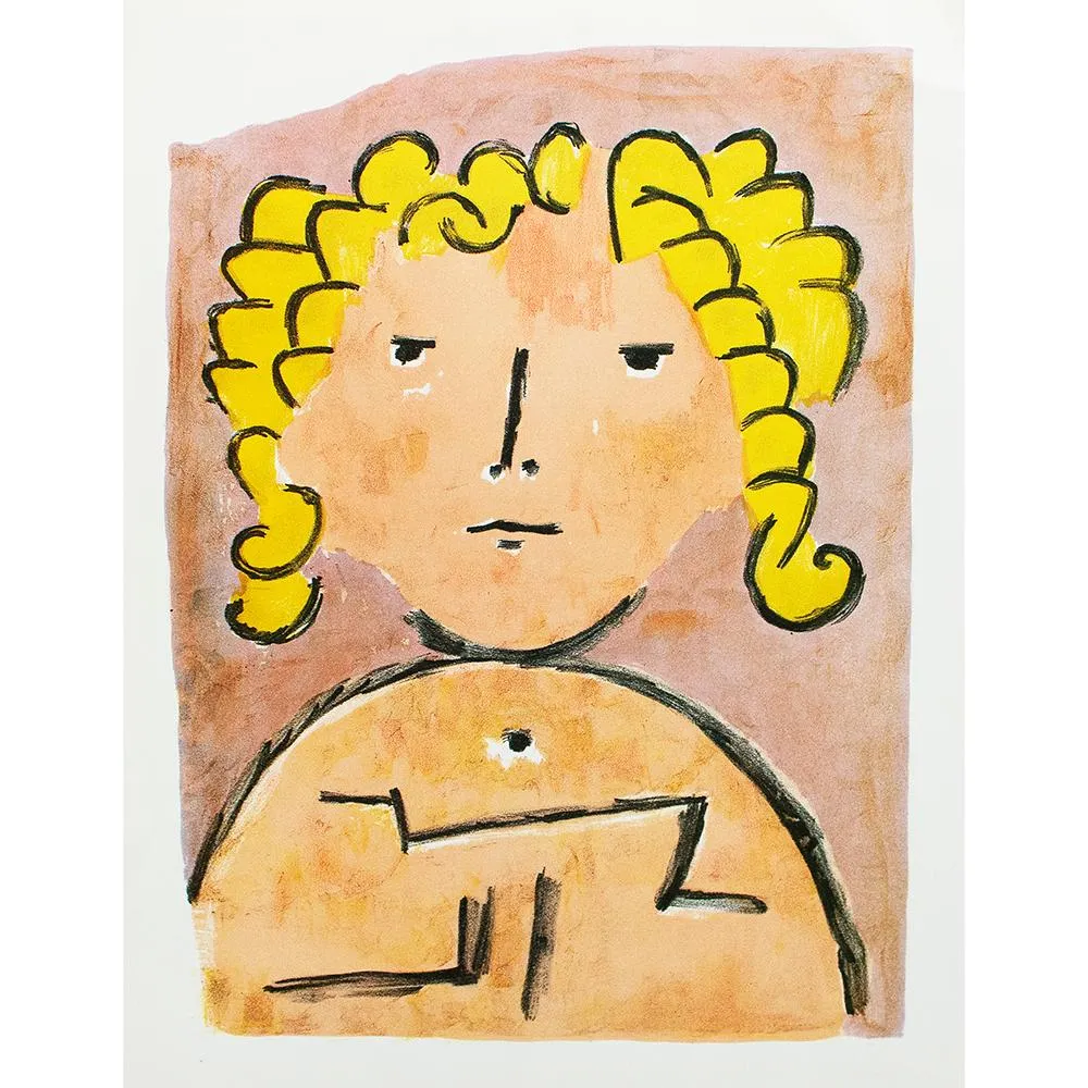 Paul Klee for Verve - Head of a Child - Yellow