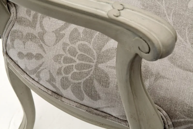 French Provincial Armchair / Romo Linen