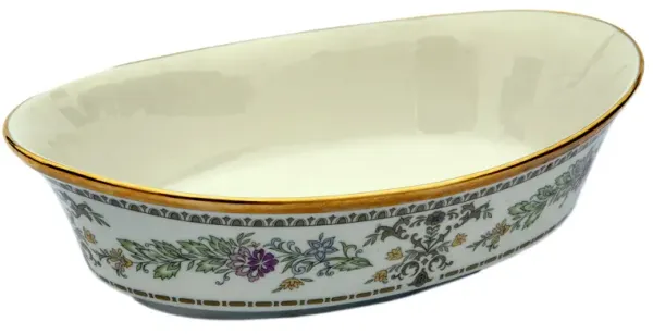 Lenox "Castle Garden" Oval Serving Dish - Fleur de Lex Antiques - Green