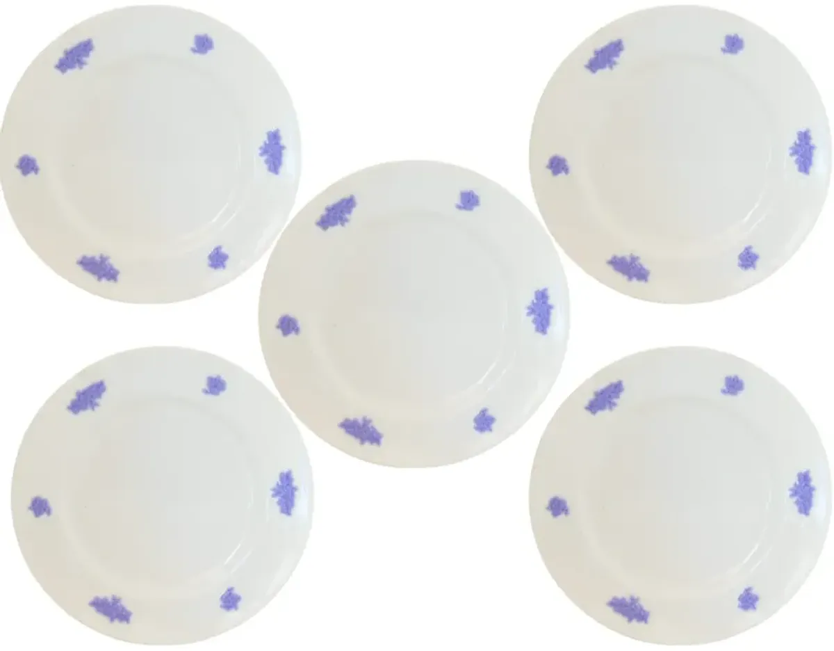 Antique Lavender Wall Plate Grouping - White