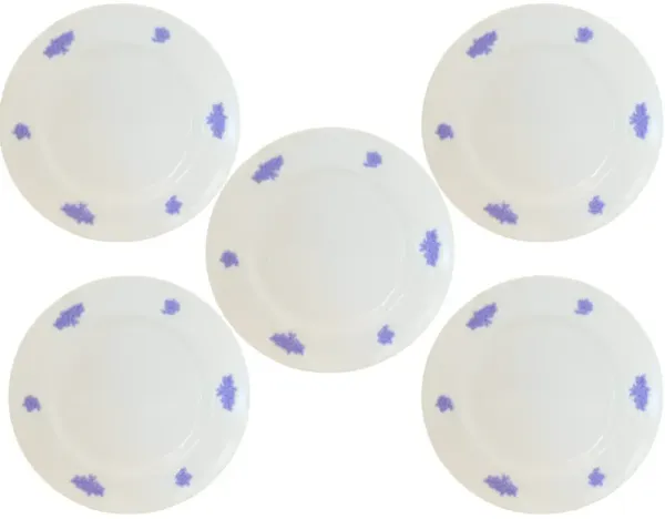 Antique Lavender Wall Plate Grouping - Rose Victoria - white