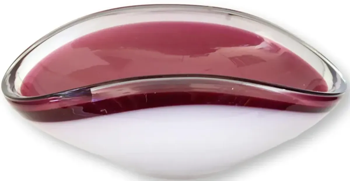 Italian Large Murano Glass Centerpiece - Pink