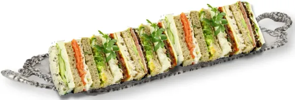 Heavy Silver-Plate Sandwich Serving Tray - The Queens Landing