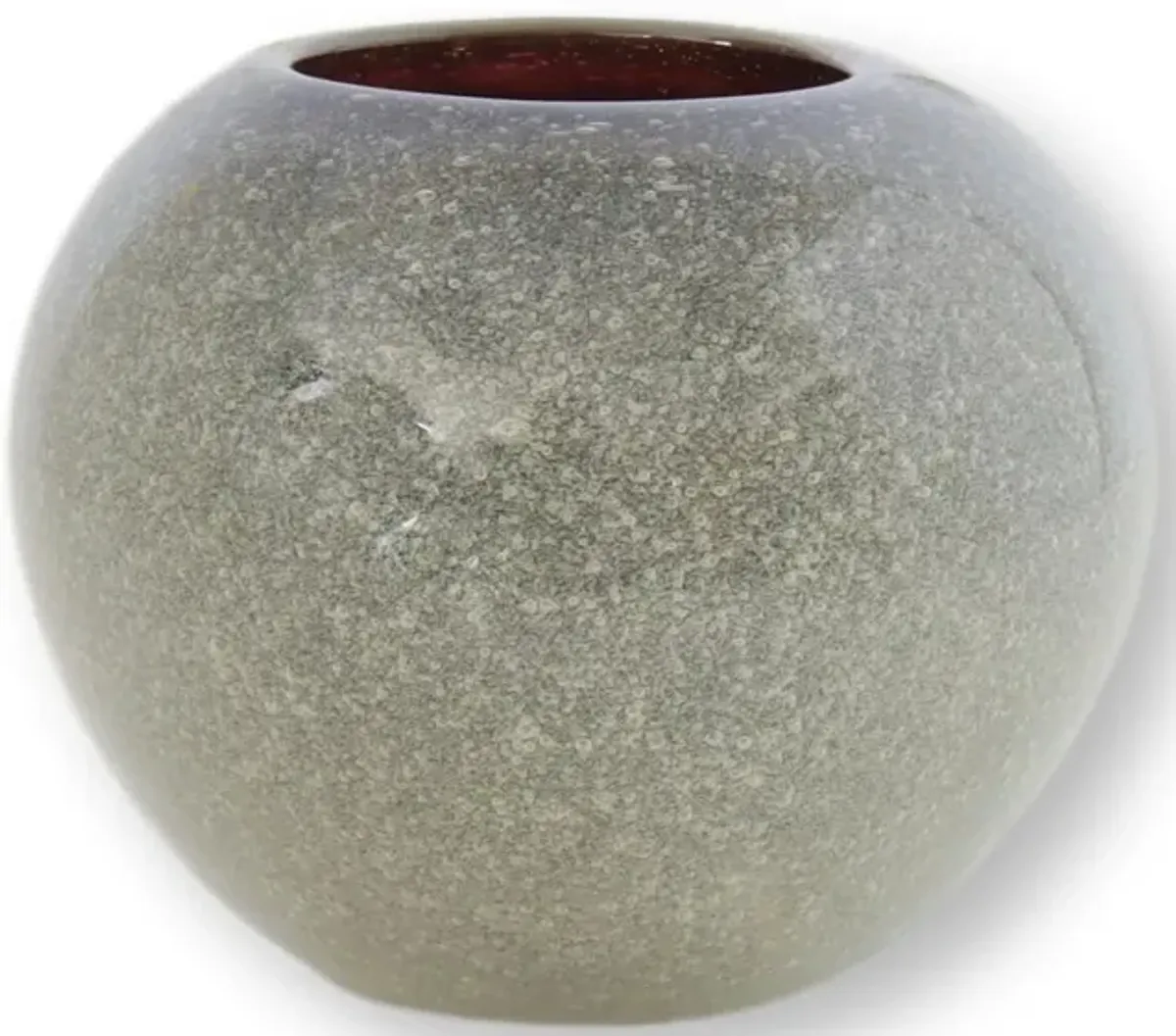 Smoky Champagne Bubble Murano Votive - Gray