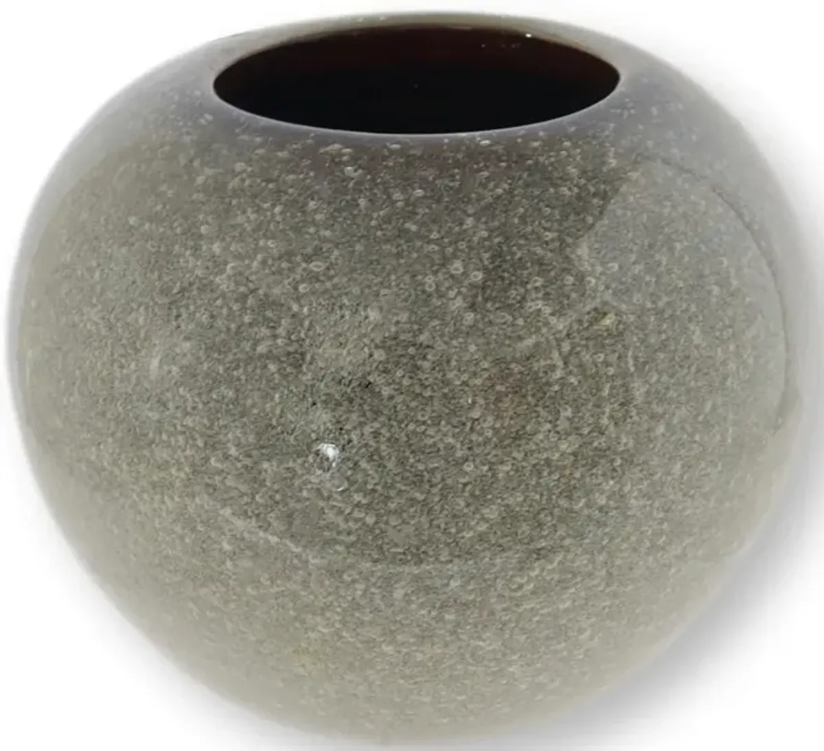 Smoky Champagne Bubble Murano Votive - Gray