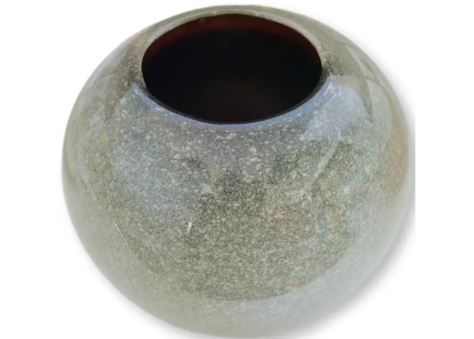 Smoky Champagne Bubble Murano Votive - Gray