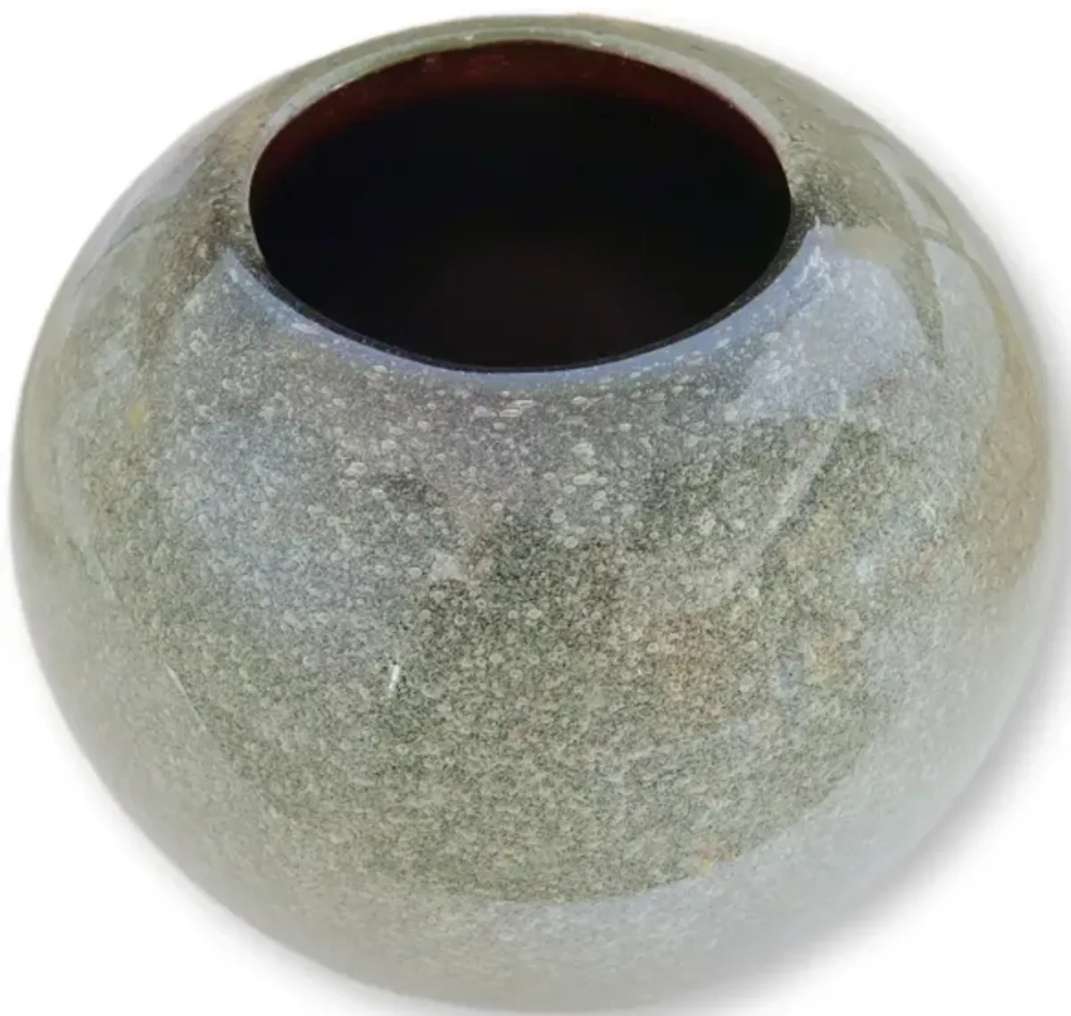 Smoky Champagne Bubble Murano Votive - Gray