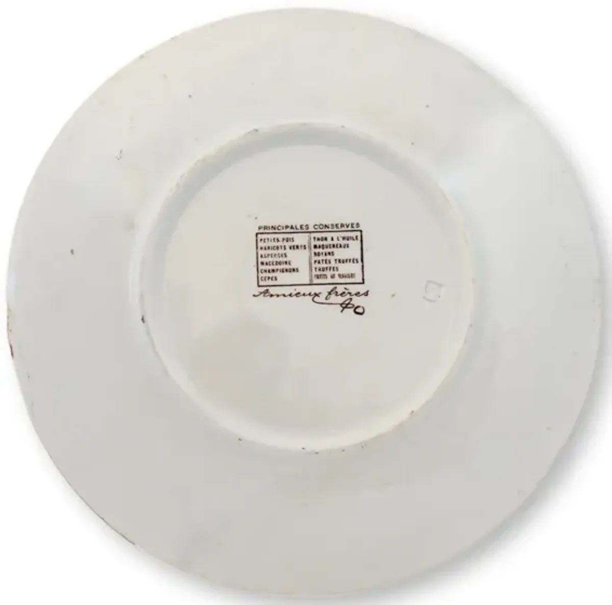 French Trompe-L' il Advertising Plaque - Rose Victoria - White