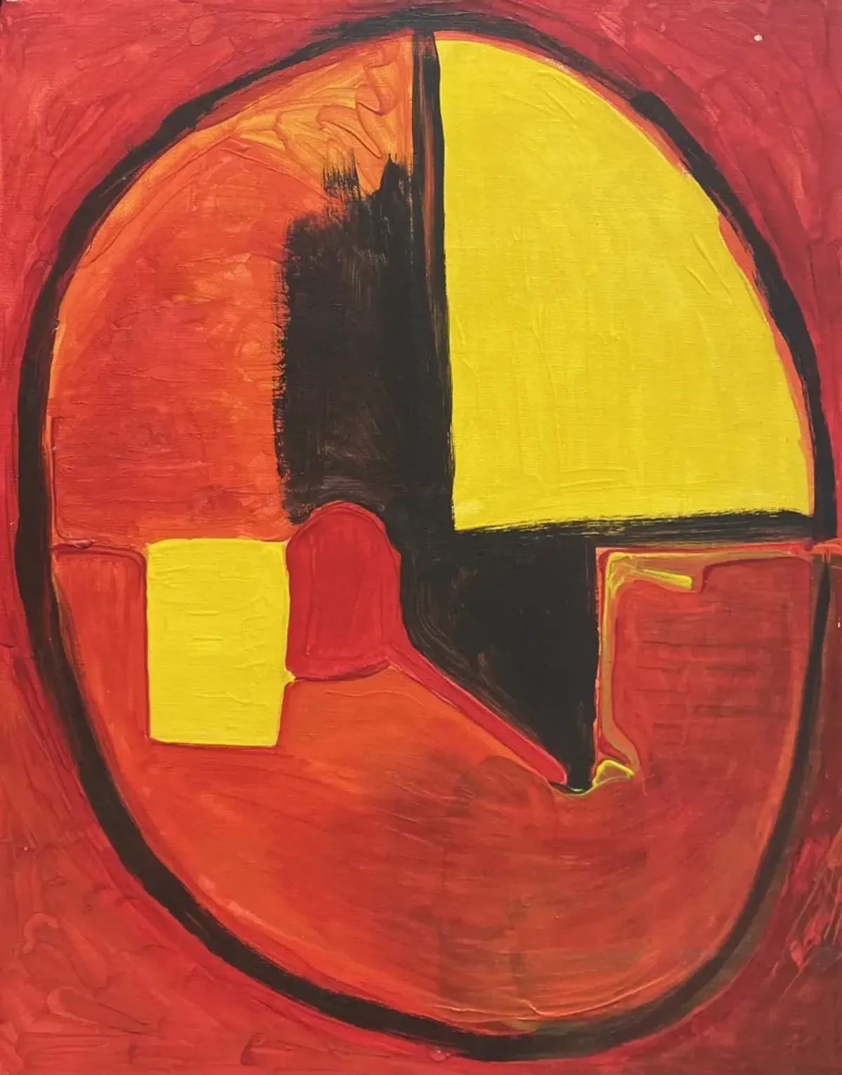 'Large Abstract in Yellow and Red' - 1967