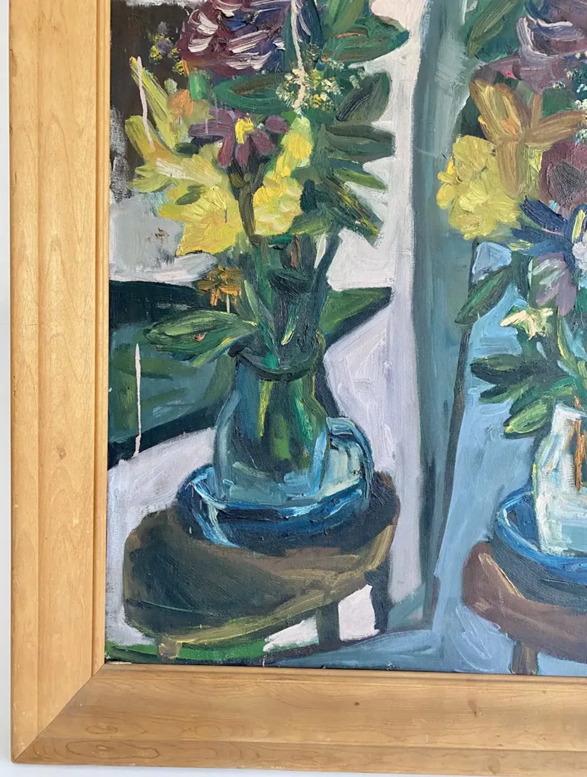 Mid-Century Abstract Oil Painting - Ballyhoo - green