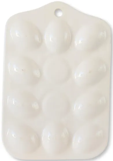 Vintage French Egg Tray - White